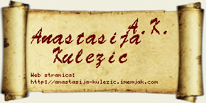 Anastasija Kulezić vizit kartica